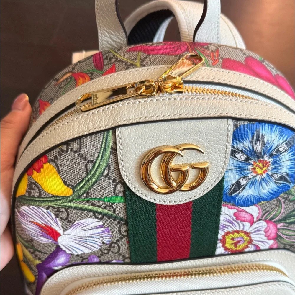 Gucci Ophidia Flora GG Monogram Backpack - Picture 2 of 4